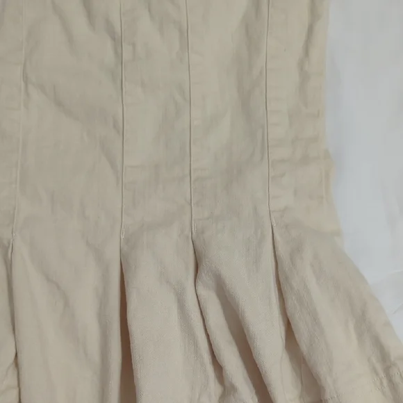 Banana Republic Denim Button Bustier Top, Color Ecru Size 2 - Picture 9 of 10